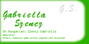 gabriella szencz business card